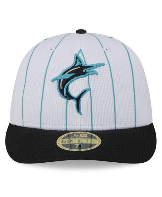 Men's White Miami Marlins 2024 Batting Practice Low Profile 59FIFTY Fitted Hat