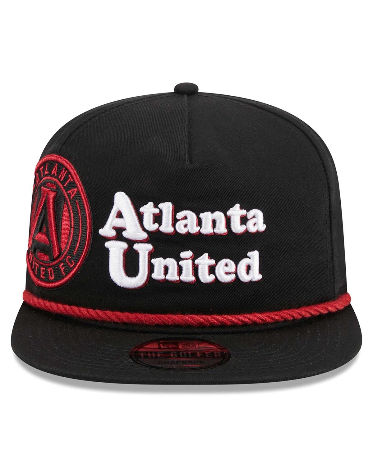 New Era Men's  Black Atlanta United Fc Heritage The Golfer Snapback Hat In Black