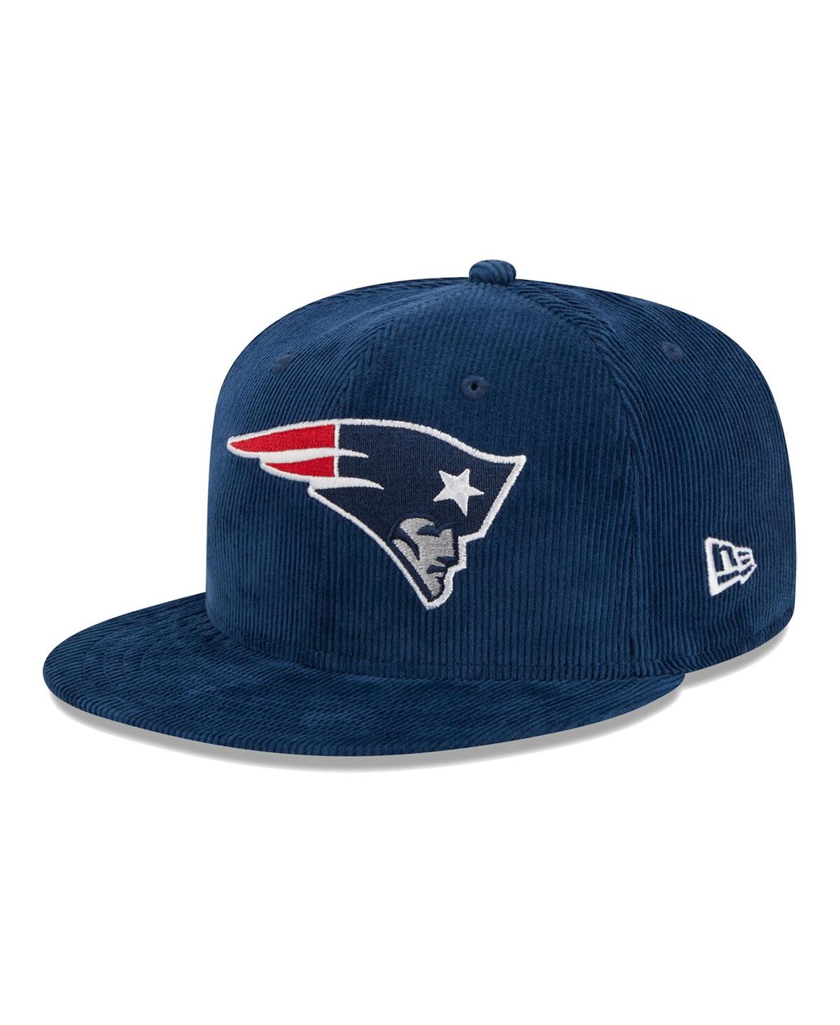 Men's New EraNew England Patriots Throwback Cord 59FIFTY Fitted Hat - Navy
