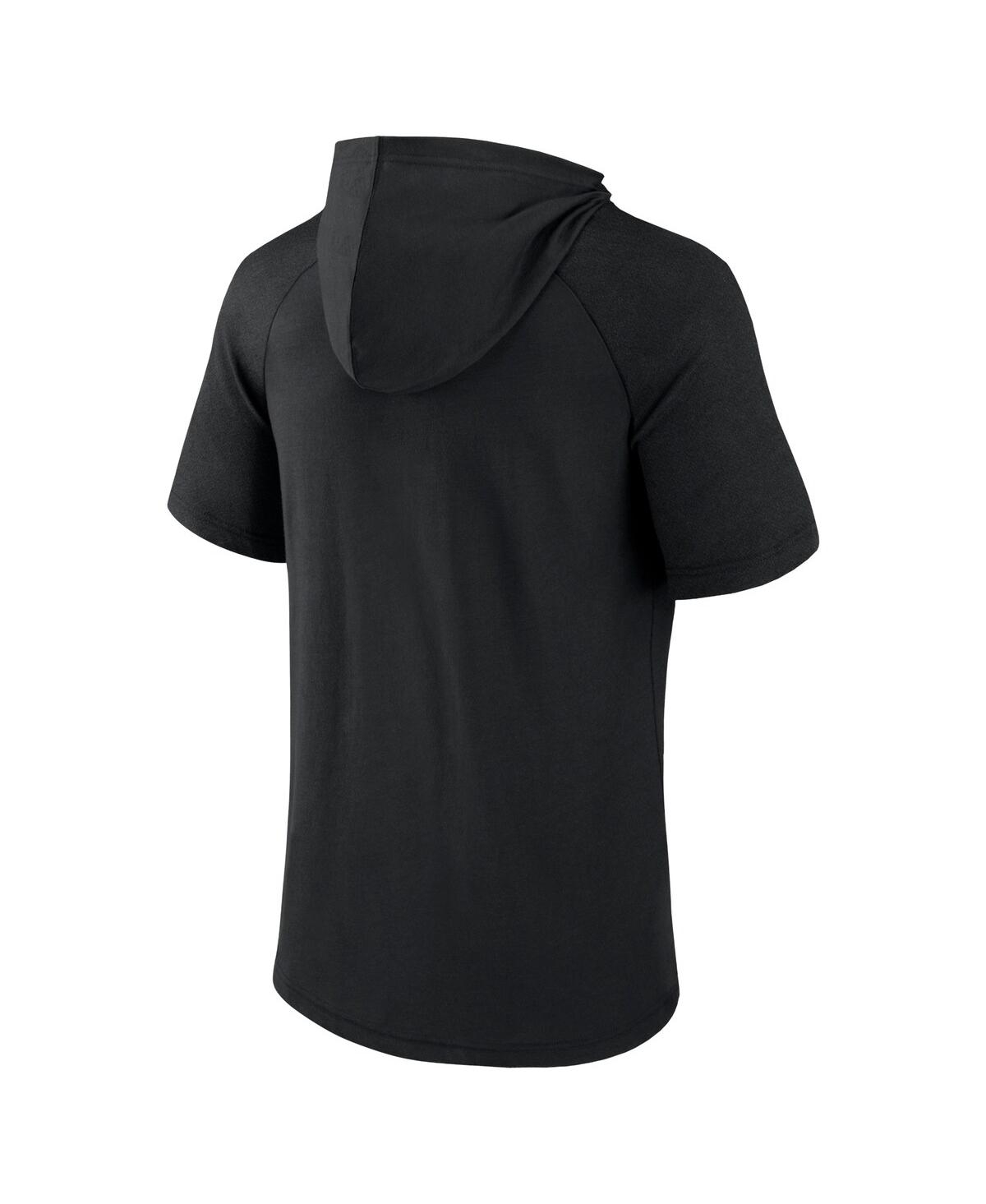 Shop Fanatics Men's  Black Seattle Sounders Fc Match Raglan Short Sleeve Pullover Hoodie