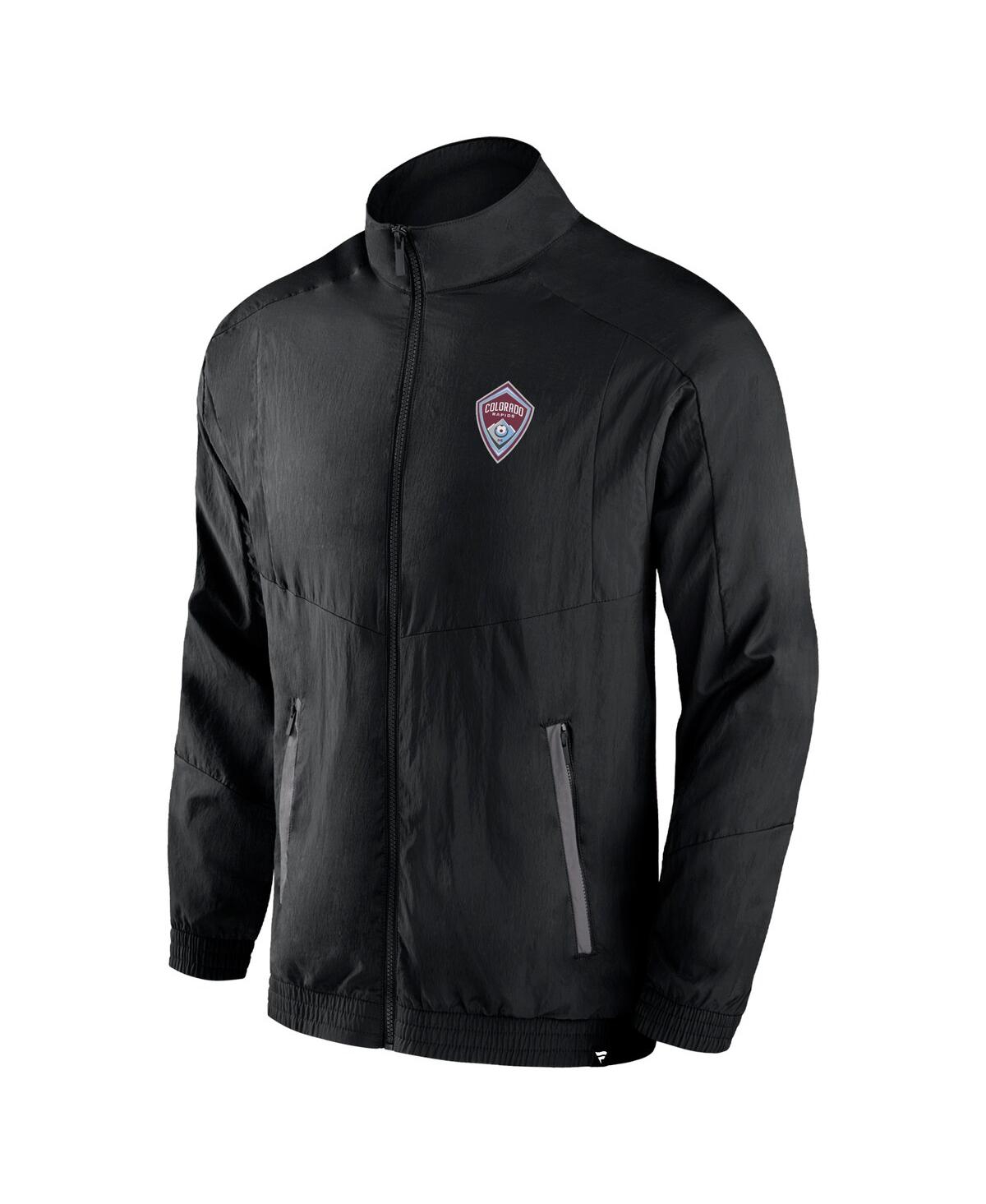 Shop Fanatics Men's  Black Colorado Rapids Header Raglan Full-zip Jacket