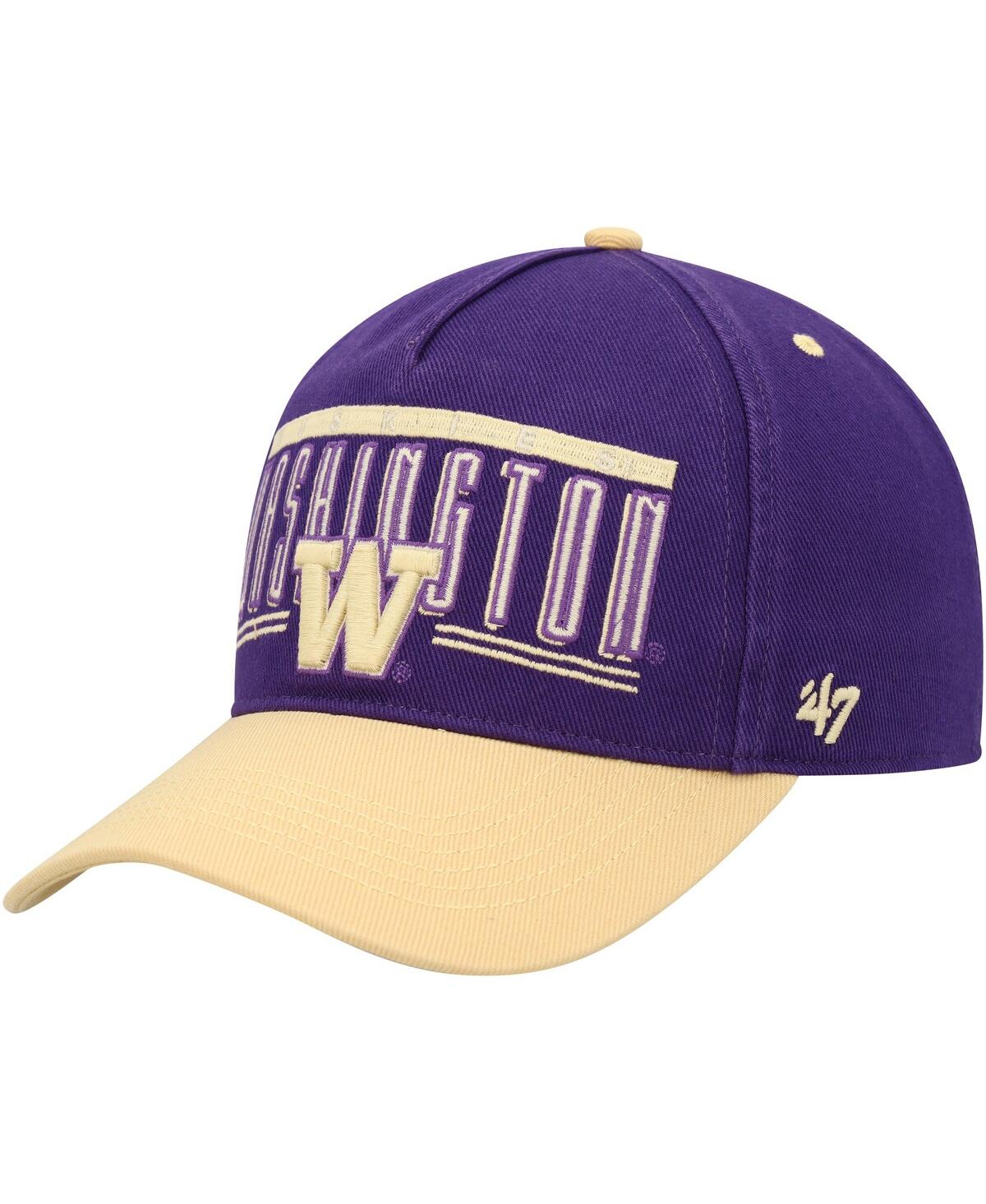 47 Brand Men's ' Purple Washington Huskies Double Header Hitch Adjustable Hat