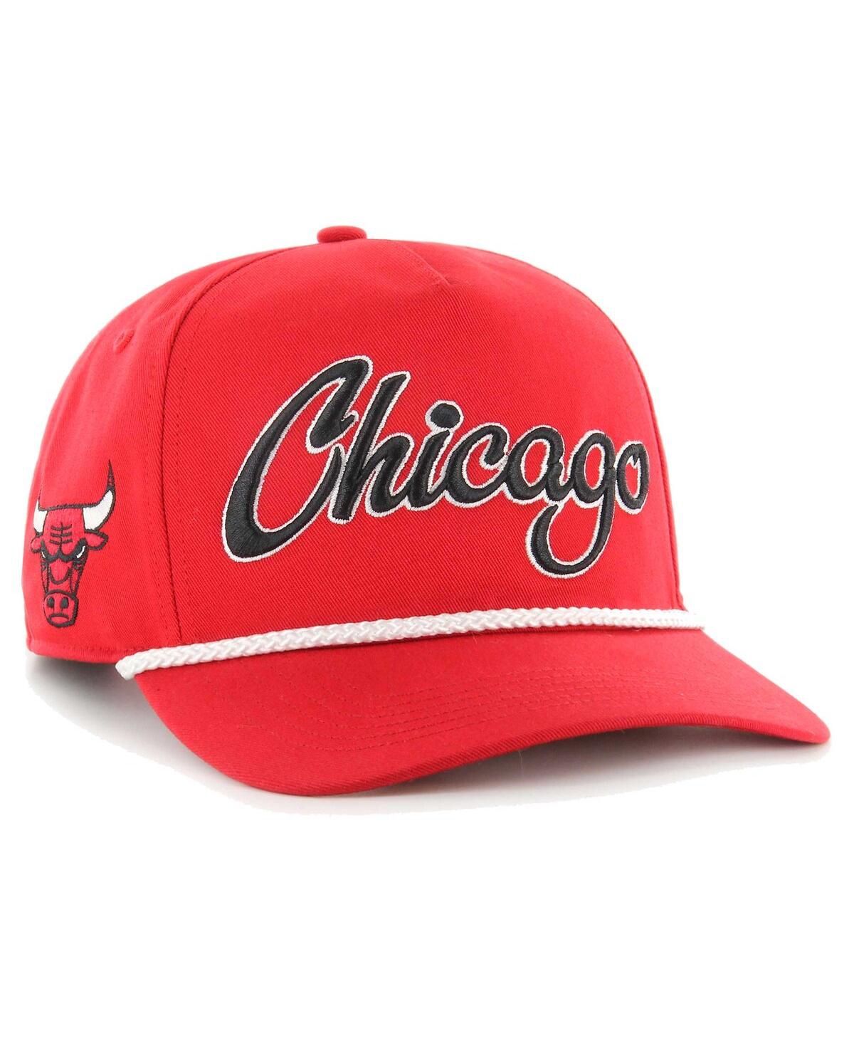 47 Brand Men's ' Red Chicago Bulls Overhand Logo Hitch Adjustable Hat