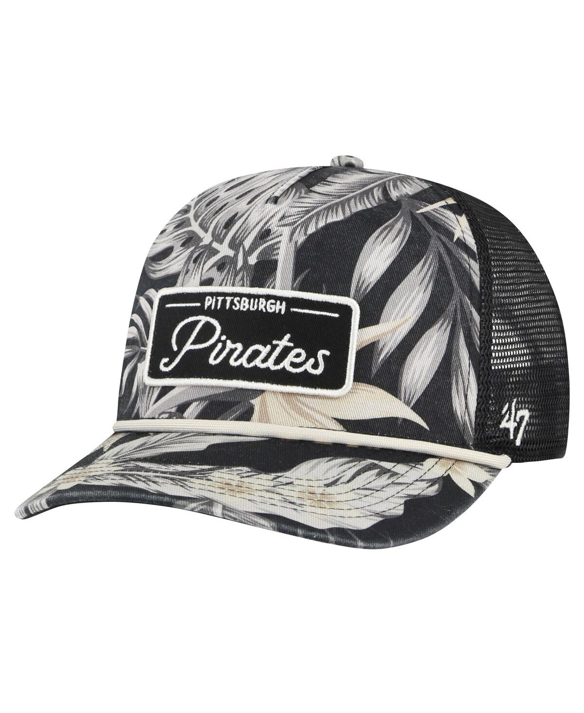 47 Brand Men's ' Black Pittsburgh Pirates Tropicalia Trucker Hitch Adjustable Hat