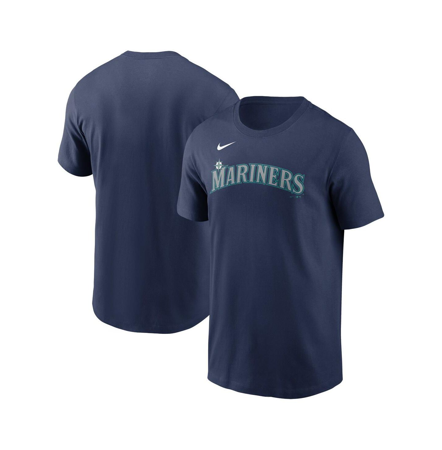 Мужская футболка Nike Navy Seattle Mariners Fuse Wordmark — фото 1