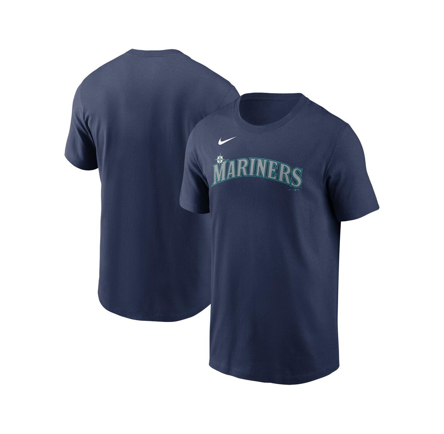 Men's Navy Seattle Mariners Fuse Wordmark T-shirt