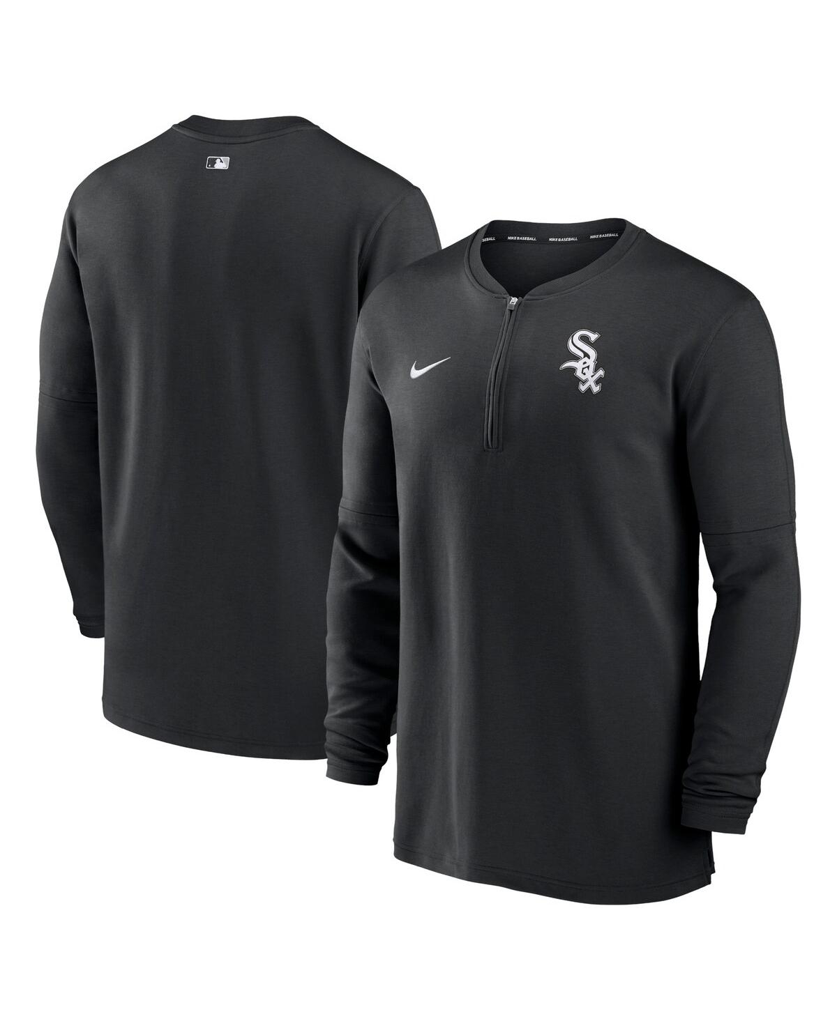 Nike Men's  Black Chicago White Sox Authentic Collection Game Time Performance Quarter-zip Top