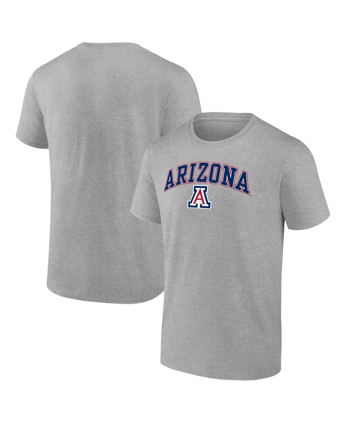 Fanatics Men's  Heather Gray Arizona Wildcats Campus T-shirt In Heather Gray