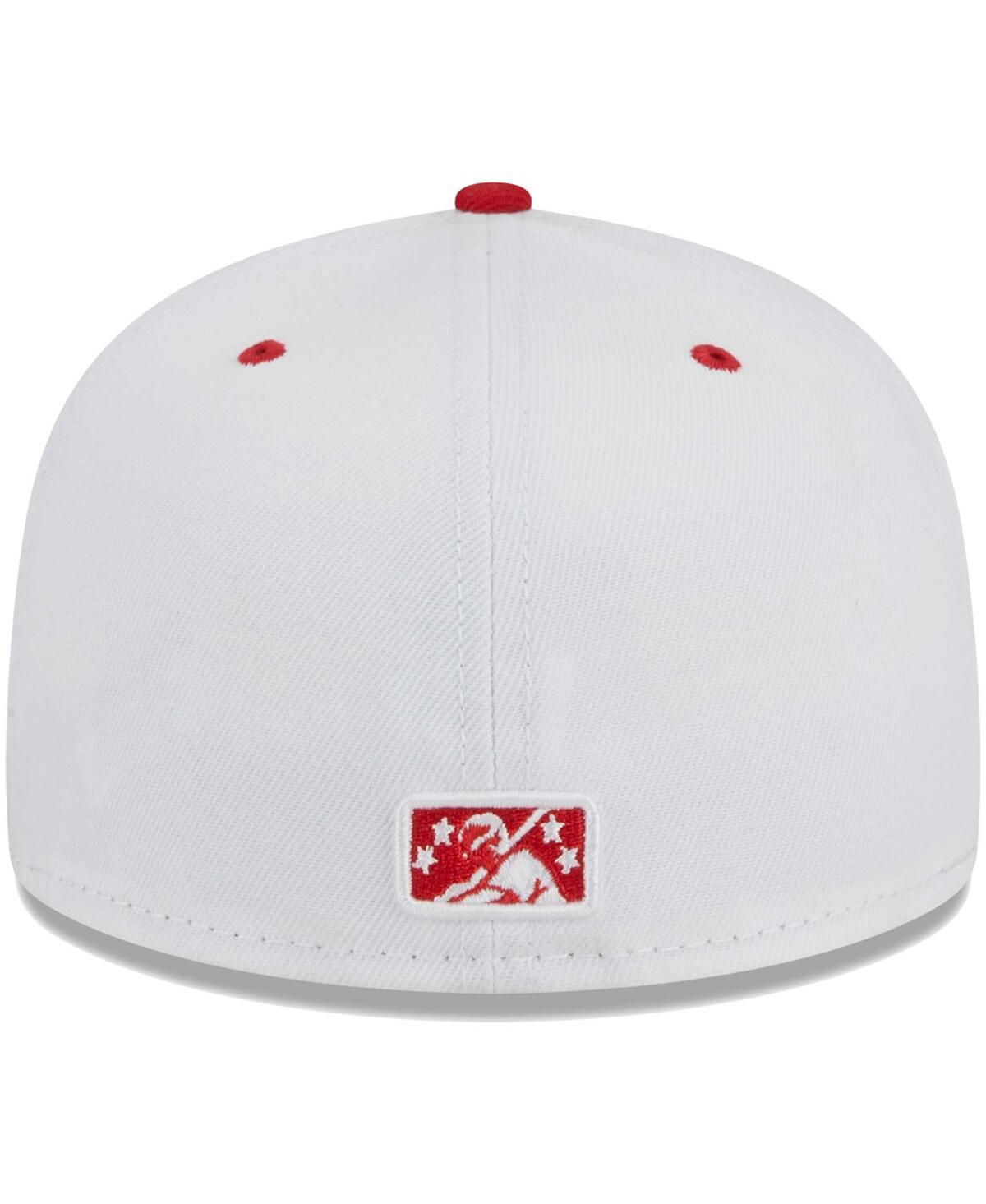 NEW ERA MEN'S NEW ERA WHITE INDIANAPOLIS INDIANS THEME NIGHTS ABCS 59FIFTY FITTED HAT 
