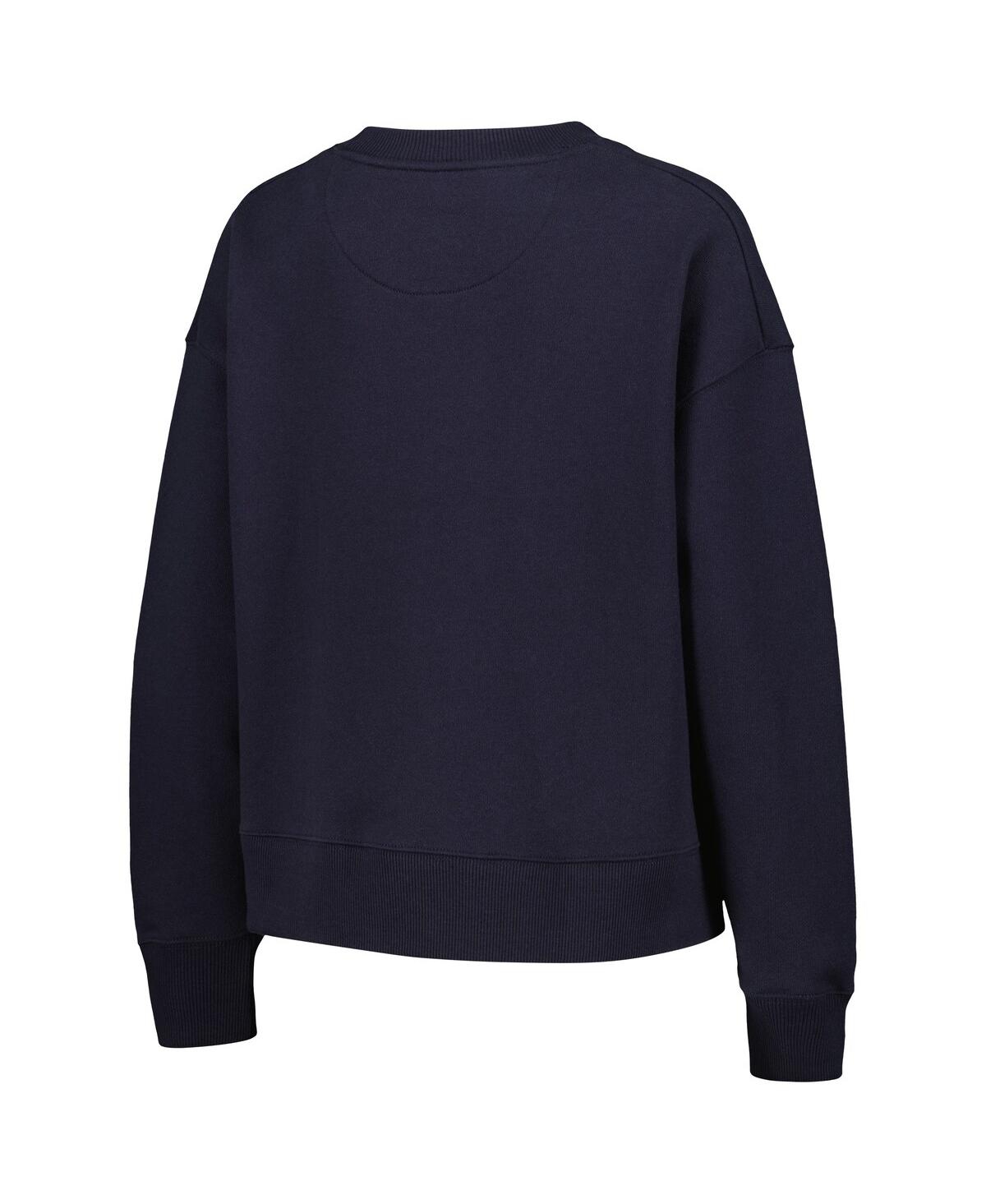 League Collegiate Wear Navy Notre Dame Fighting Irish Boxy Pullover Sweatshirt In Navy