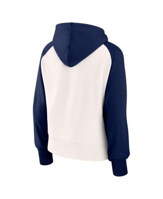 Women's White Sporting Kansas City Free Kick Fleece Raglan Pullover Hoodie