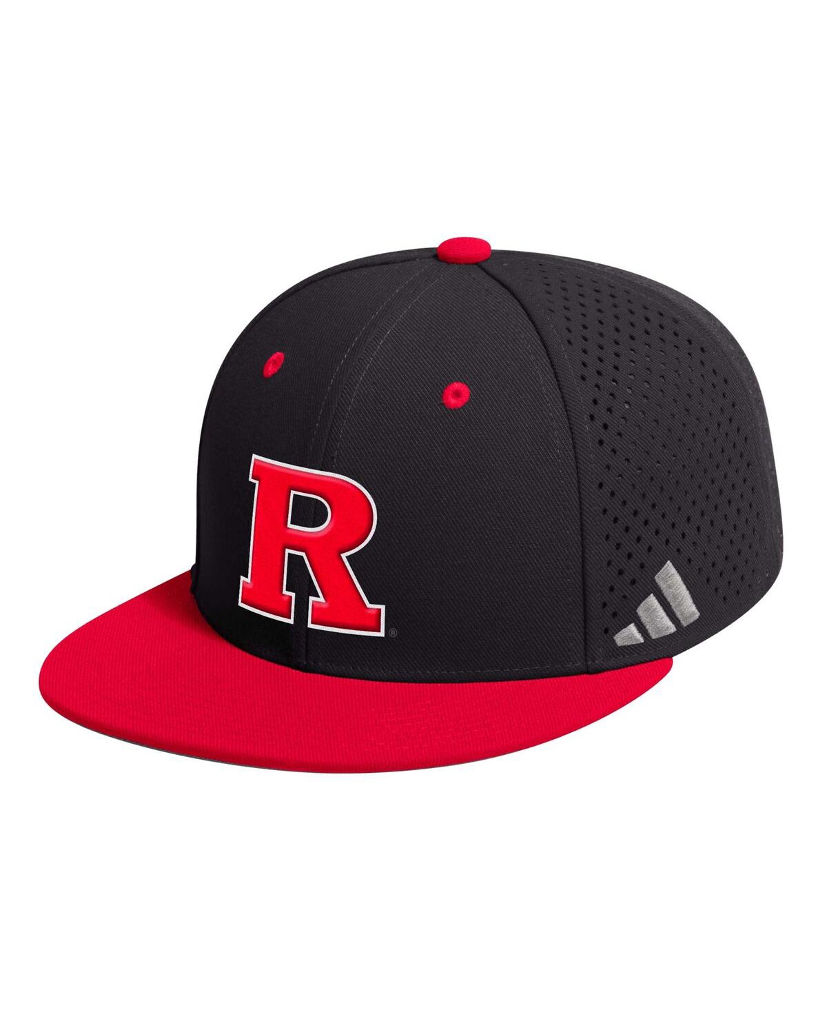 Shop Adidas Originals Men's Adidas Black Rutgers Scarlet Knights On-field Baseball Fitted Hat