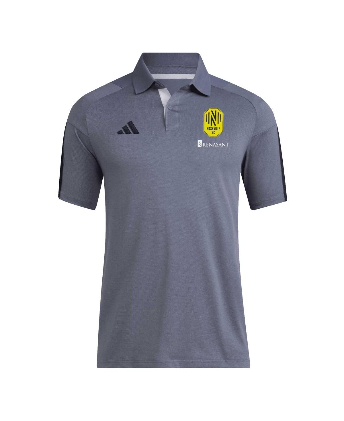 Shop Adidas Originals Men's Adidas Gray Nashville Sc 2024 Training Polo Shirt