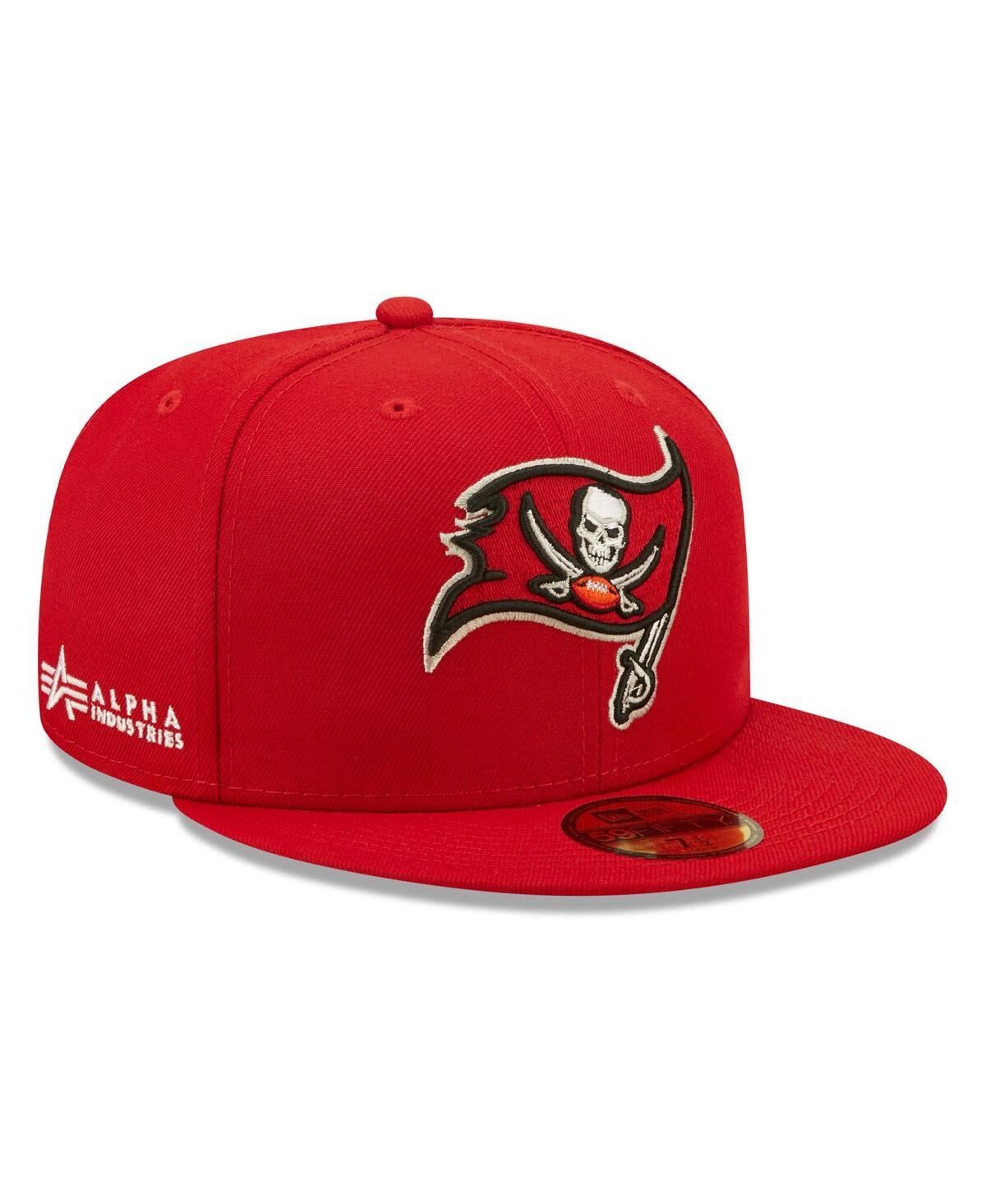 Men's New Era x Alpha Industries Scarlet Tampa Bay Buccaneers Alpha 59FIFTY Fitted Hat - Scarlet