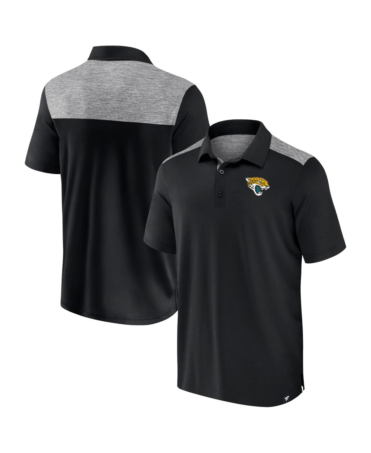 Shop Fanatics Men's  Black Jacksonville Jaguars Long Shot Polo Shirt