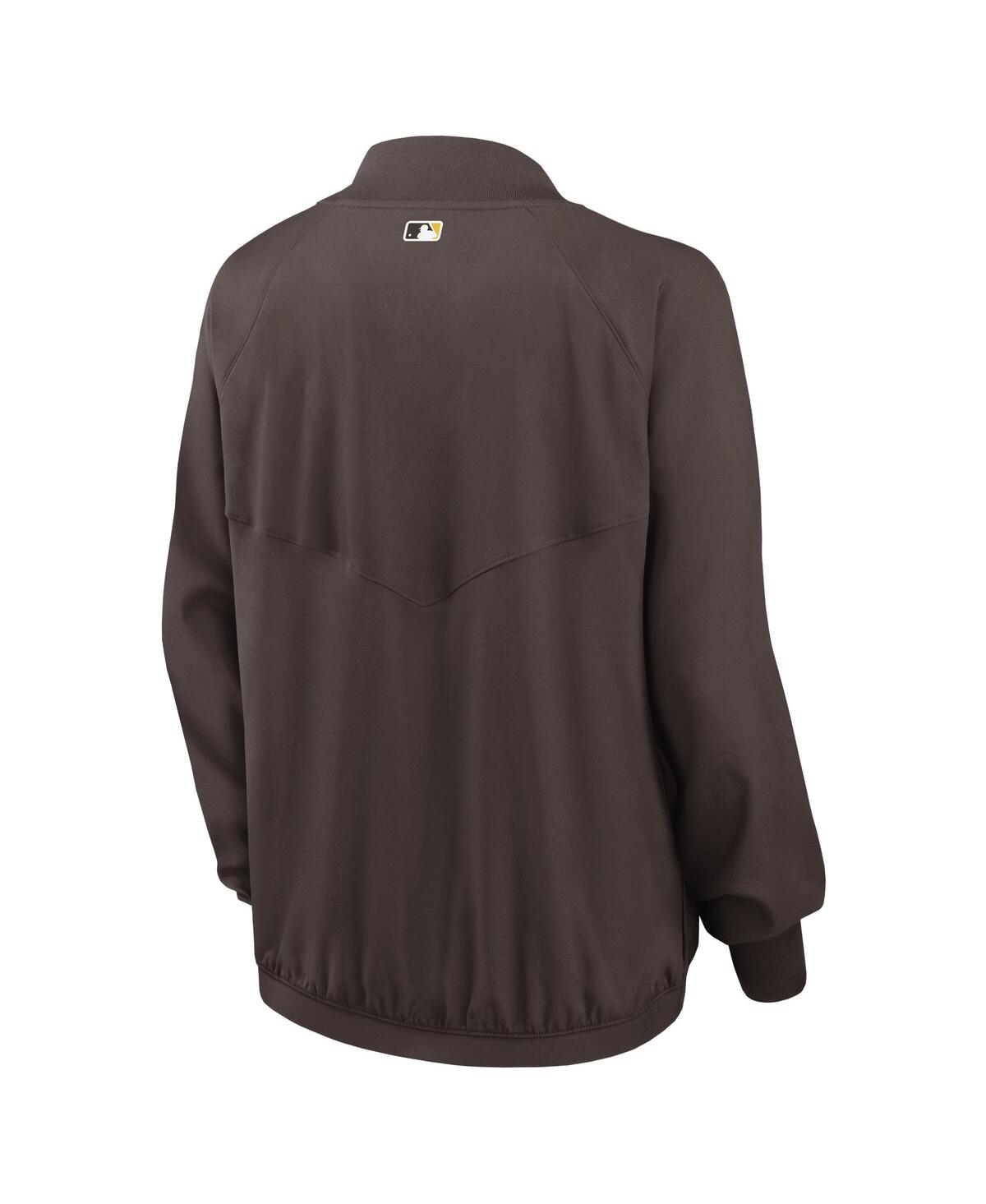 Shop Nike Women's  Brown San Diego Padres Authentic Collection Team Raglan Performance Full-zip Jacket