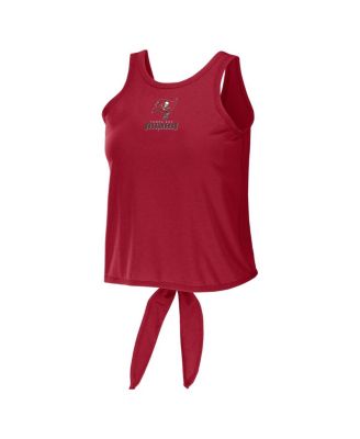 Women's Red Tampa Bay Buccaneers Open Back Twist Tie Tank Top