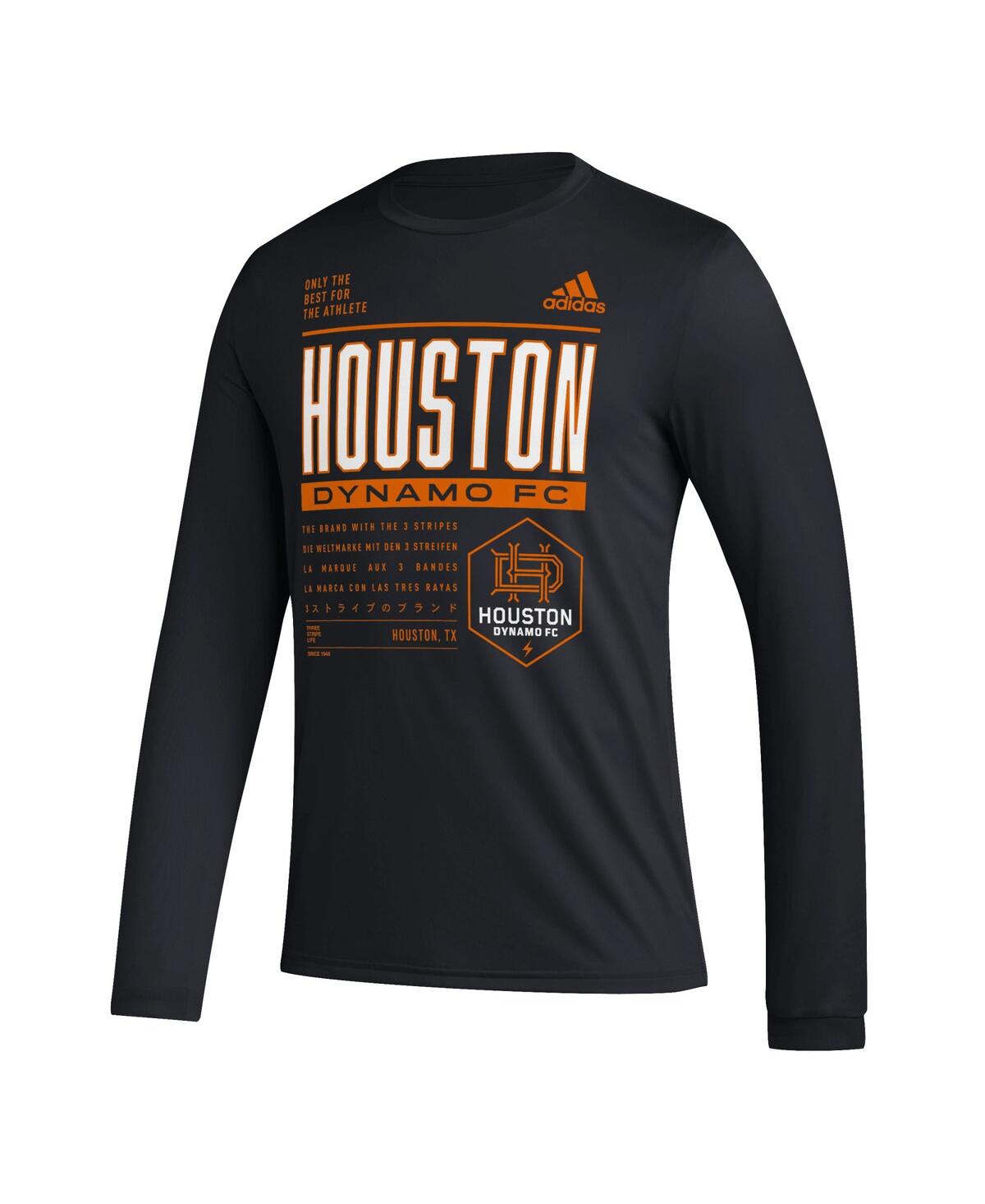 Men's adidasHouston Dynamo Fc Club Dna Long Sleeve Aeroready T-shirt - Black