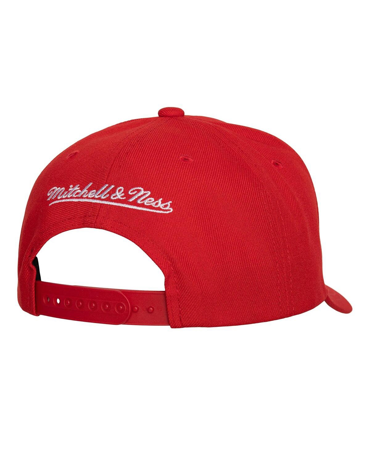 Shop Mitchell & Ness Men's  Red New Jersey Devils Team Ground Pro Adjustable Hat