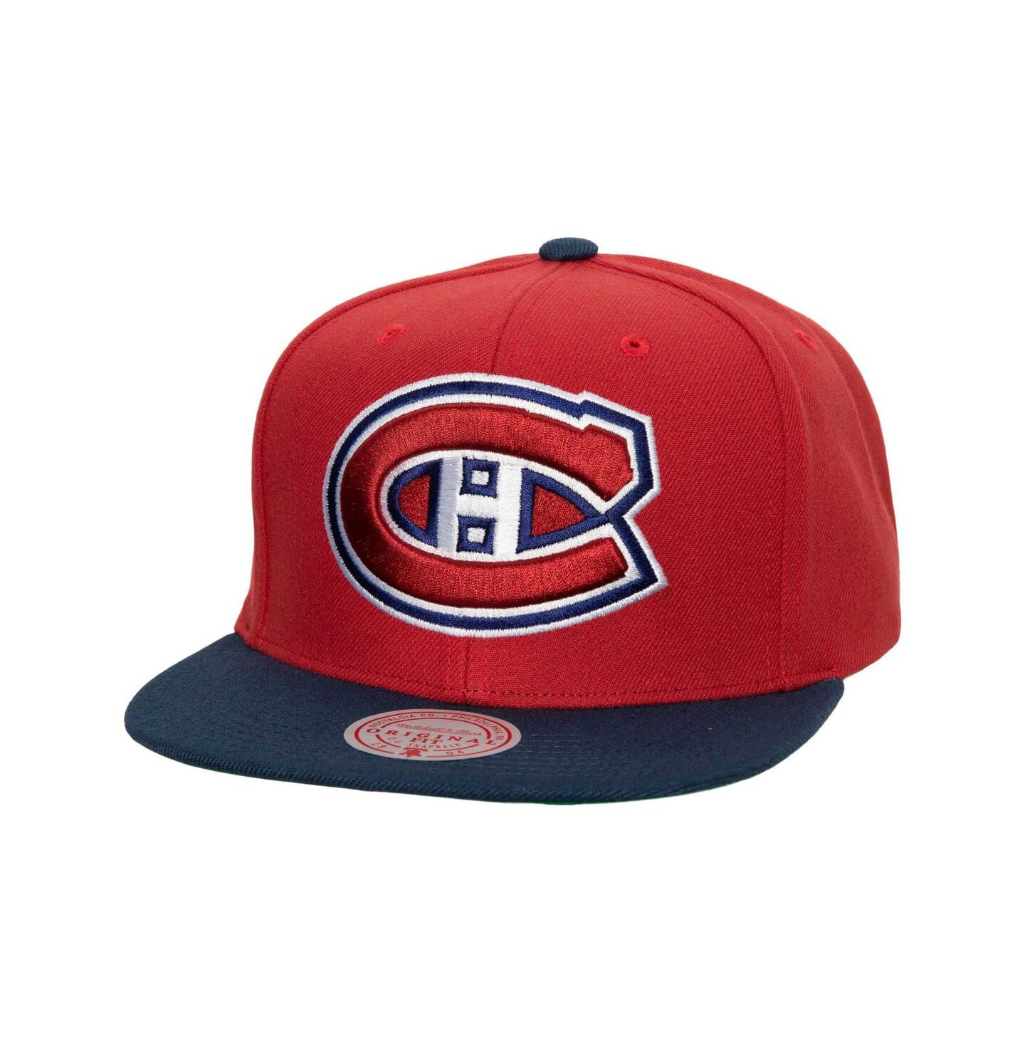 Мужская кепка Mitchell & Ness Red Montreal Canadiens Core Team Ground 2.0 Snapback Hat — фото 1