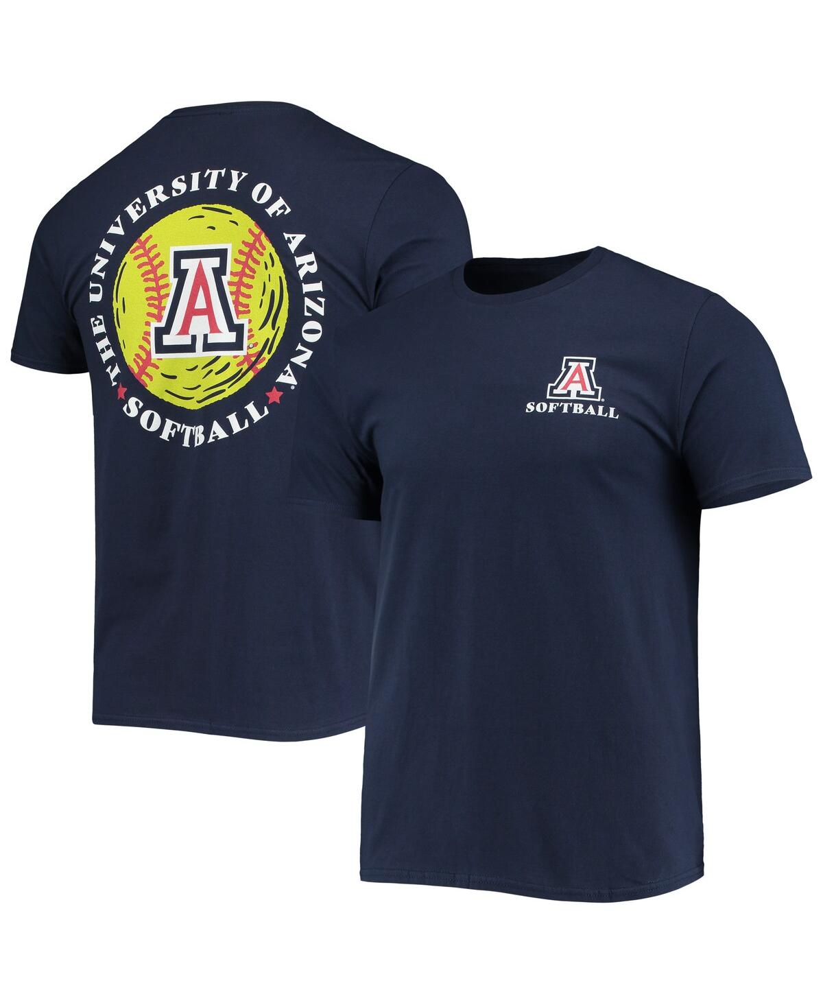 Image One Men's Navy Arizona Wildcats Softball Seal T-shirt