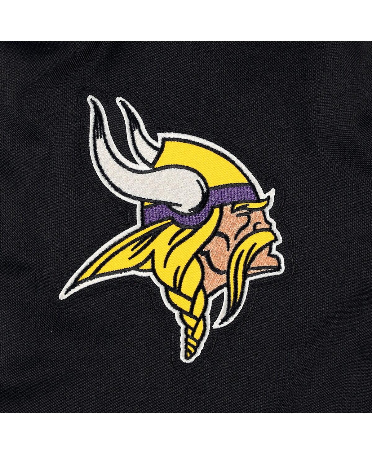 Shop Jh Design Women's  Black Minnesota Vikings Plus Size Full-snap Jacket