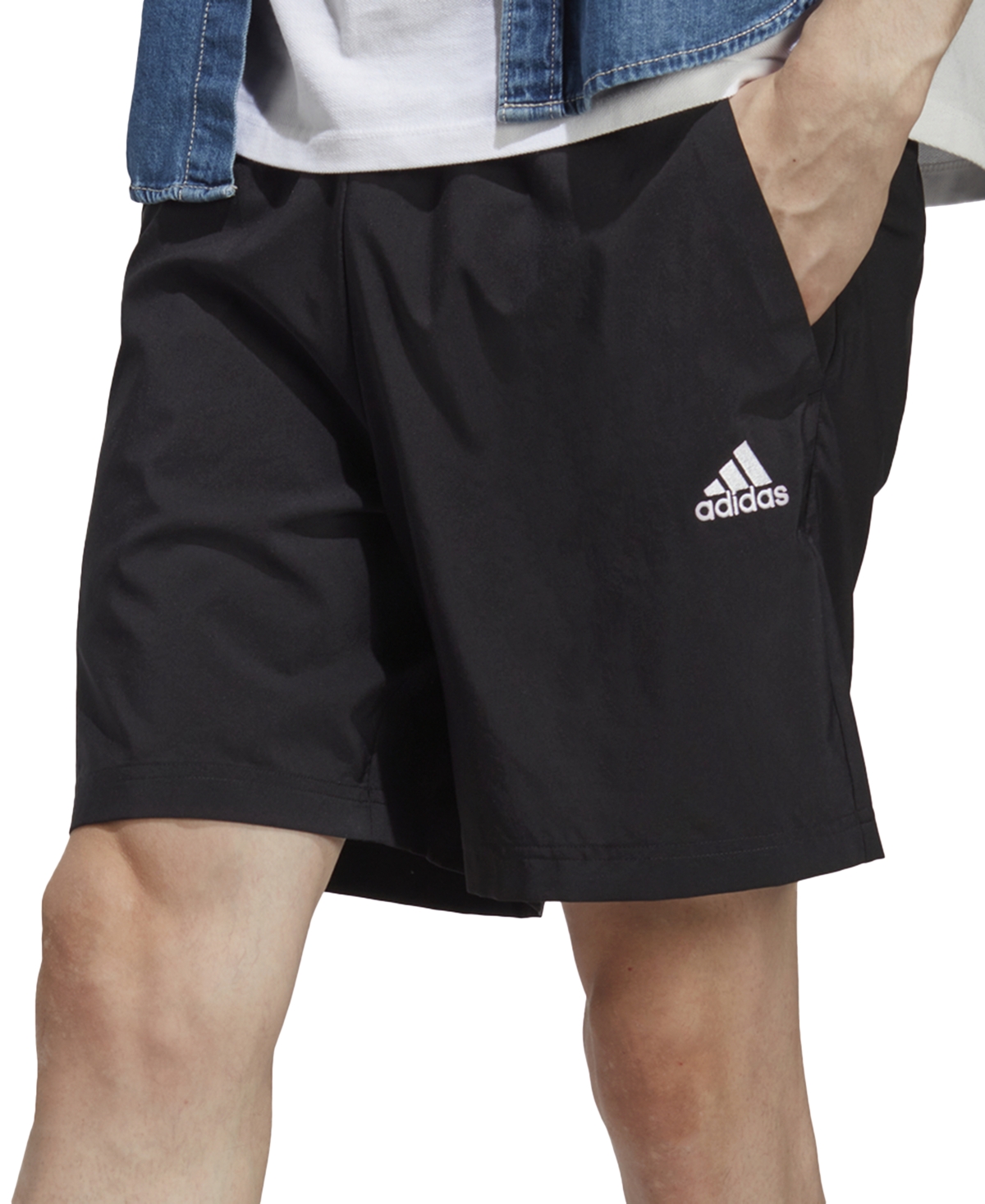 Shop Adidas Originals Men's Essentials Aeroready Chelsea 7" Logo Shorts In Black