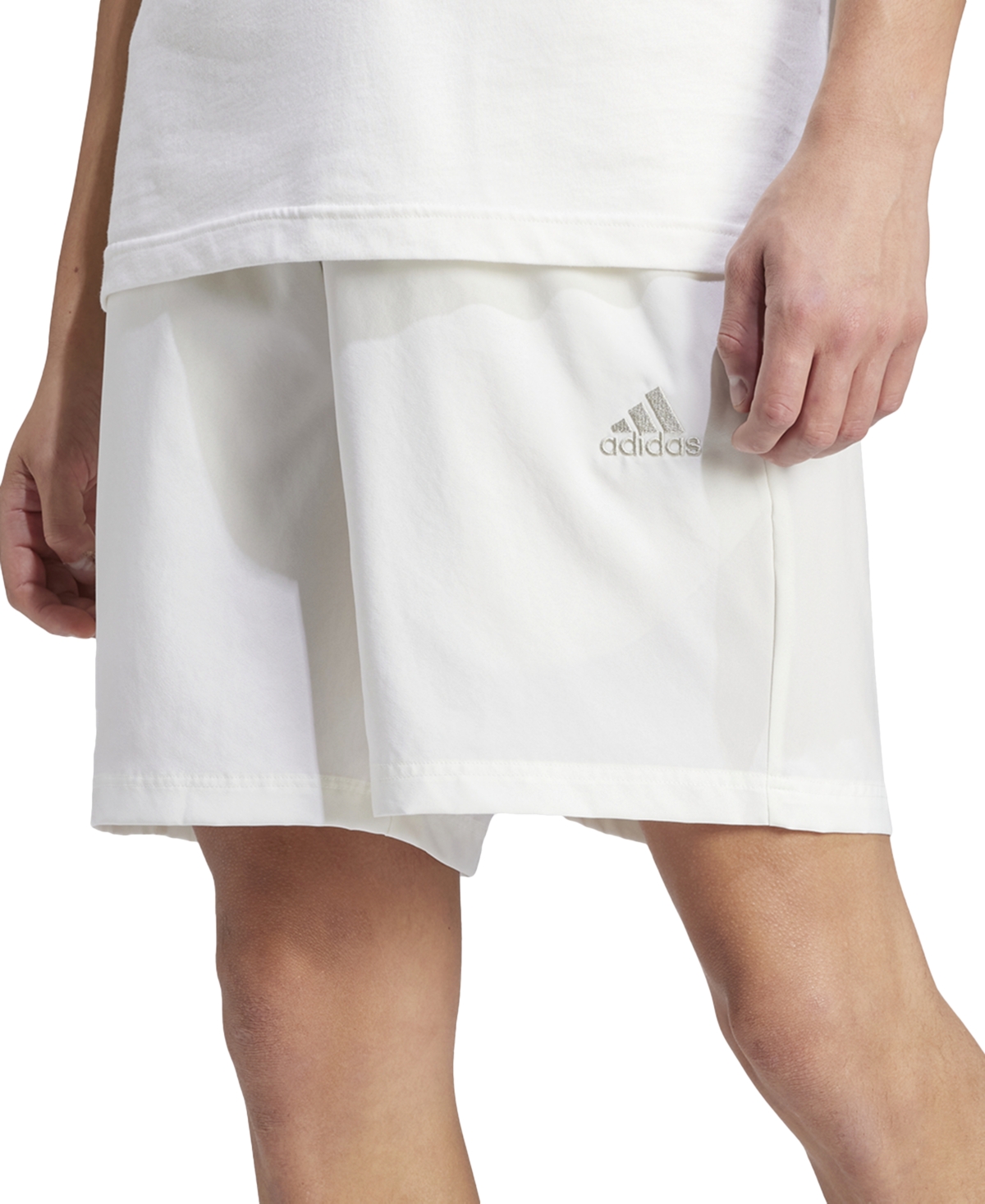 Shop Adidas Originals Men's Essentials Aeroready Chelsea 7" Logo Shorts In Off White
