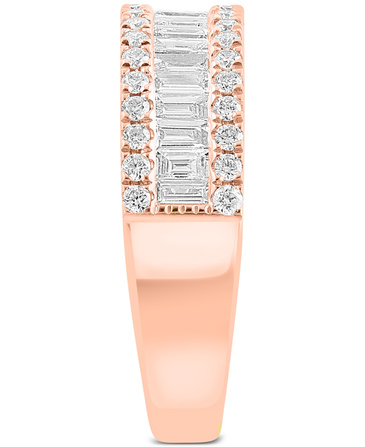 Effy Diamond Baguette & Round Band (7/8 ct. t.w.) in 14k White Gold (Also available in 14k Gold)