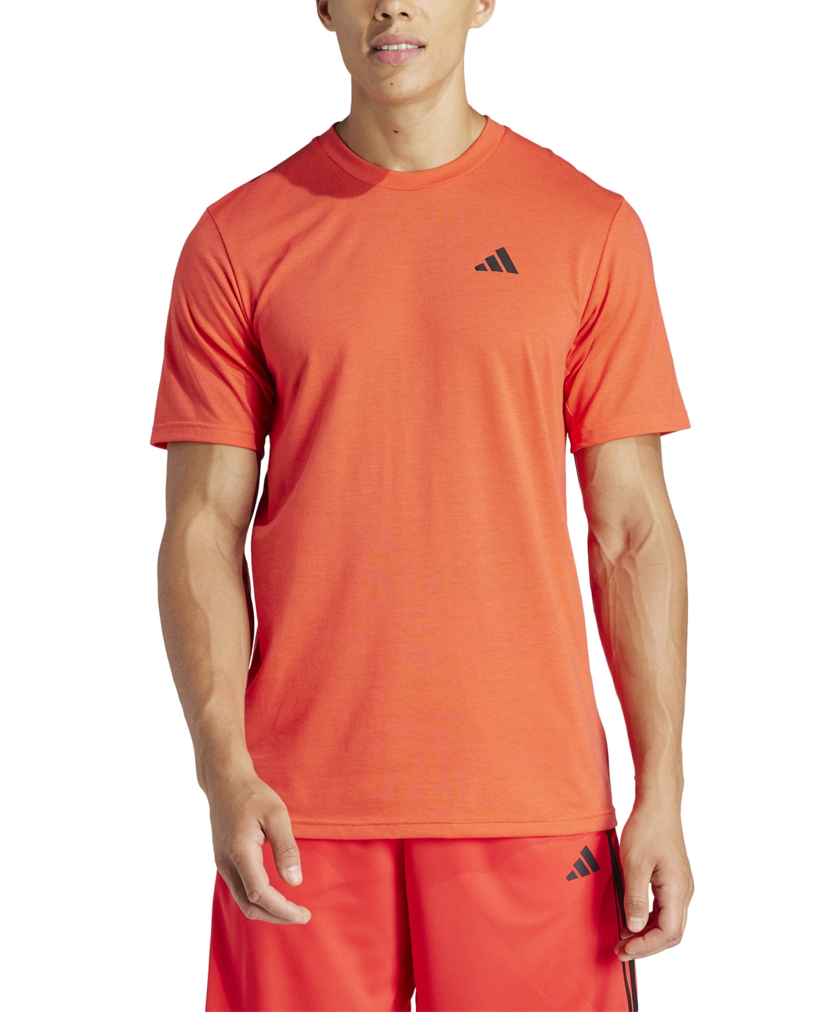 Shop Adidas Originals Men's Essentials Feel Ready Logo Training T-shirt In Brite Orange Red
