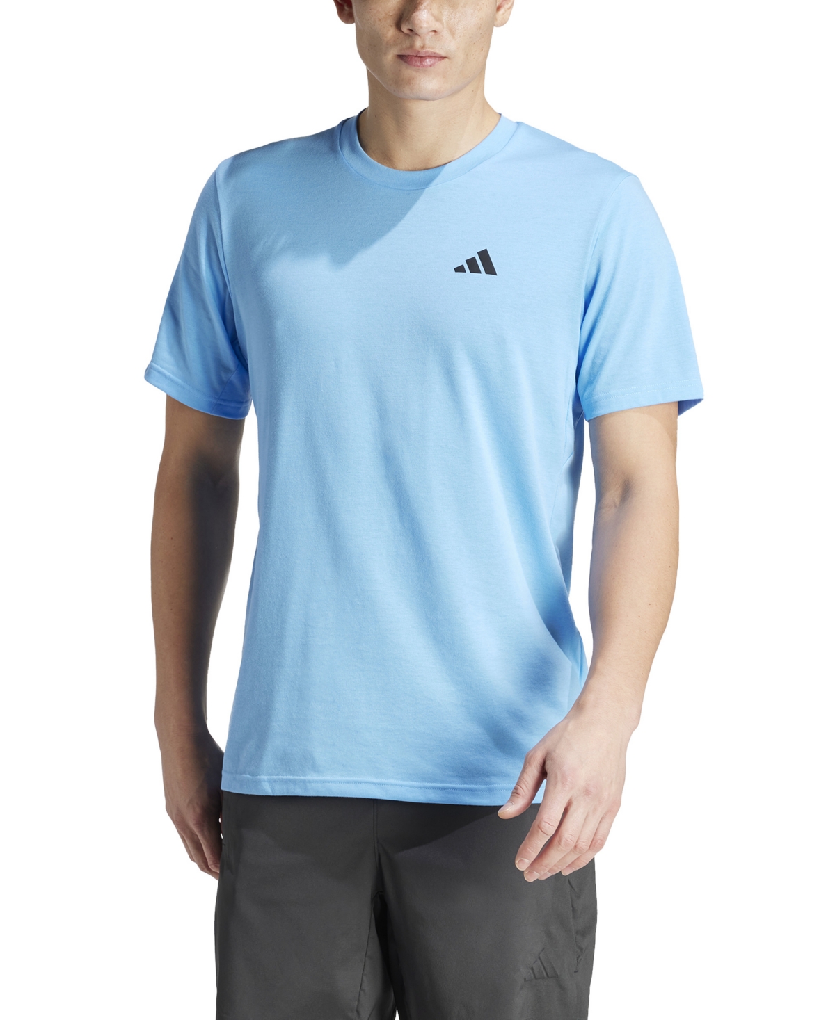 Shop Adidas Originals Men's Essentials Feel Ready Logo Training T-shirt In Blue Burst,black