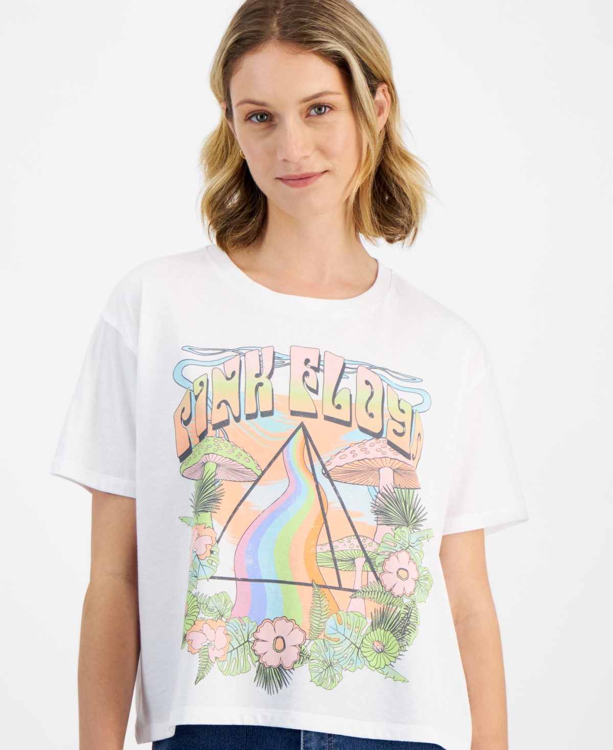 Shop Grayson Threads, The Label Juniors' Pink Floyd Graphic T-shirt In White