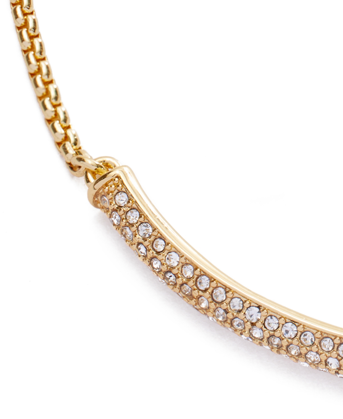 Shop Kleinfeld Faux Stone Pave Bar Delicate Bracelet In Crystal,gold