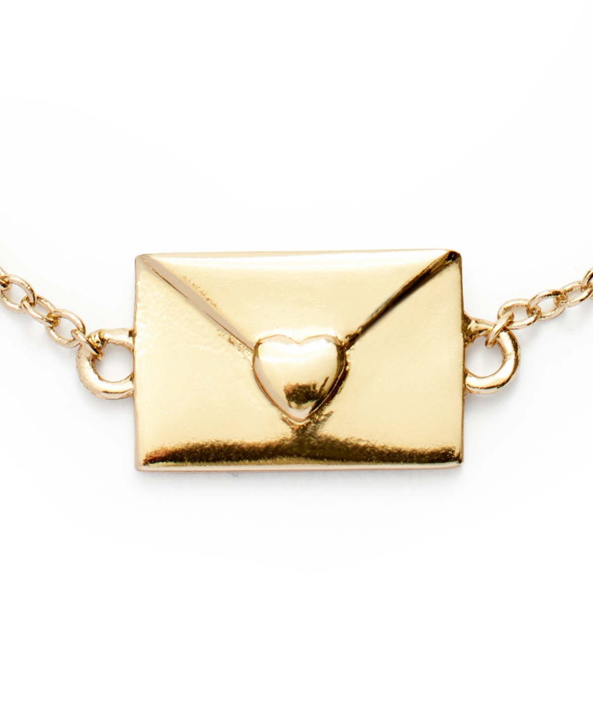 Shop Kleinfeld Gold-tone Love Letter Charm Delicate Bracelet