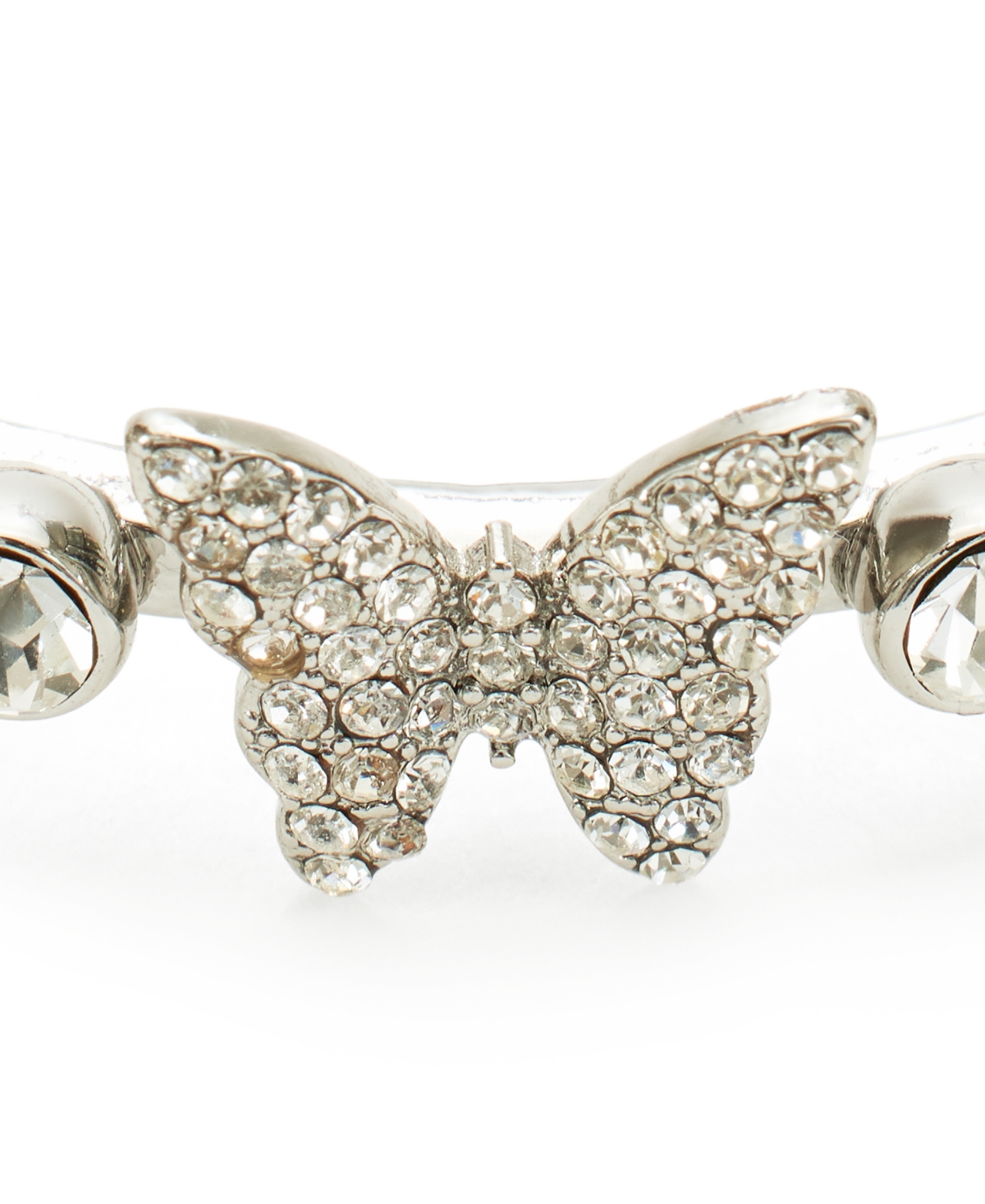 Shop Kleinfeld Faux Stone Pave Butterfly Delicate Bracelet In Crystal,rhodium