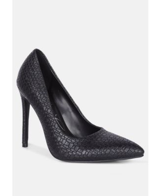 Brinkles Weave Pattern High Heel Pumps
