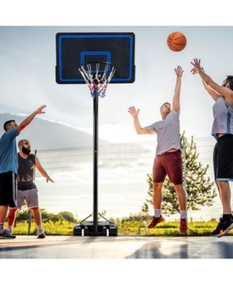 Adjustable Portable Basketball Hoop System with 44 Inch Backboard