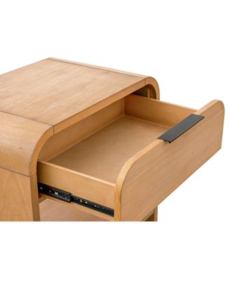 26" Wide Jameson Modern One Drawer Waterfall Nightstand