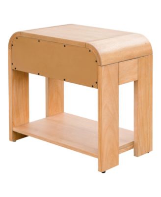 26" Wide Jameson Modern One Drawer Waterfall Nightstand