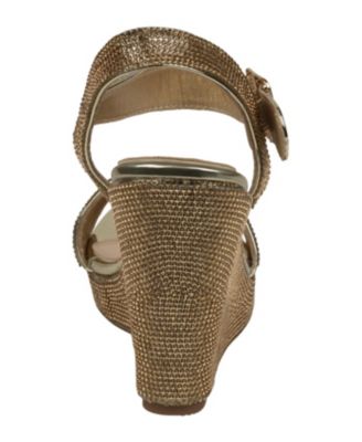 Women's Betty Embellished Wedge Slingback Wedge Sandals