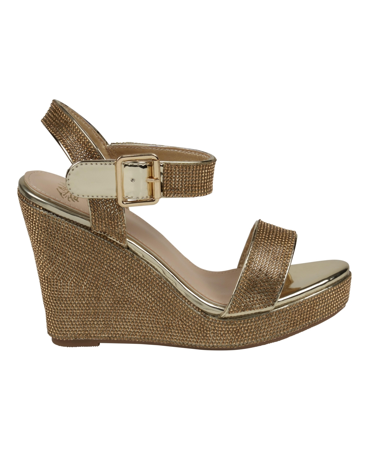 Gc Shoes Women's Betty Embellished Wedge Slingback Wedge Sandals