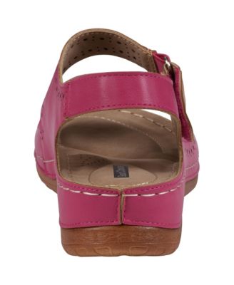 Women's Foster Perforated Double Band Flat Sandals