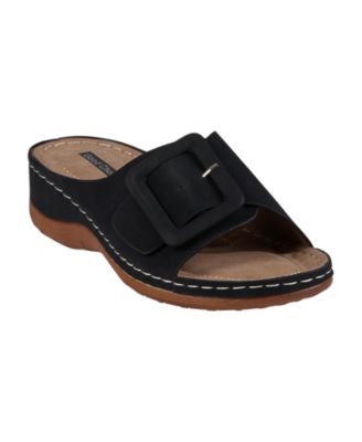 Women's Hamden Buckle Comfort Flat Sandals