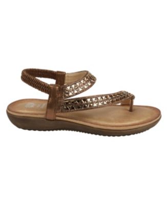 Women's Reille Jeweled Asymmetrical Flat Sandals