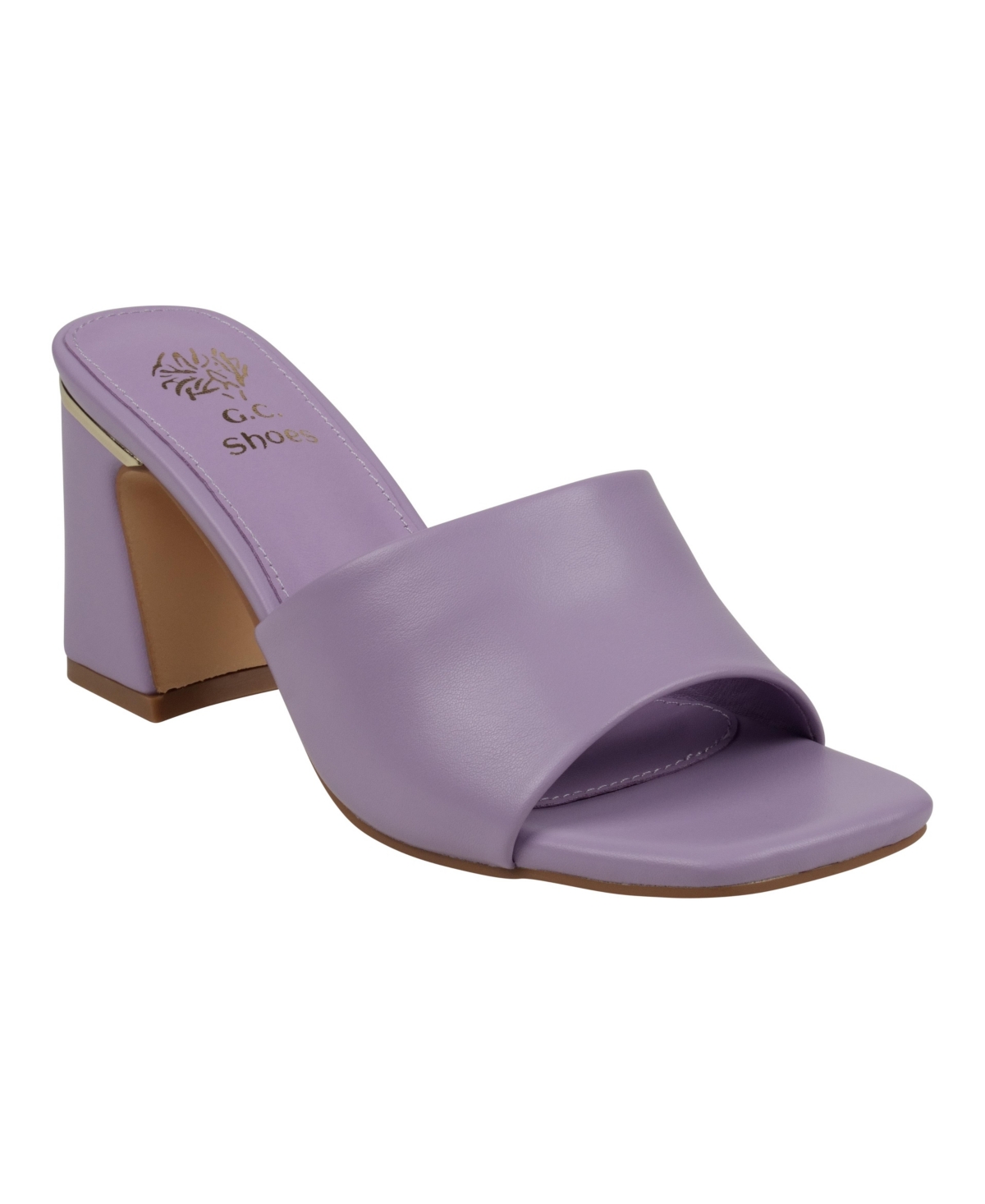 Women's Soho Square Toe Block Heel Dress Sandals - Lilac