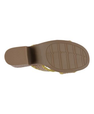 Women's Elsa Woven Cork Heel Platform Sandals