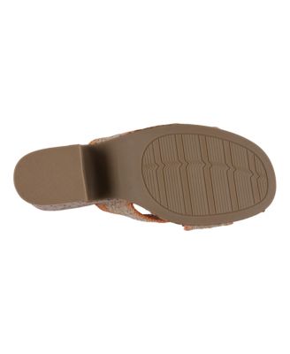 Women's Elsa Woven Cork Heel Platform Sandals