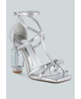 Womens Affluence Jeweled High Heel Sandals