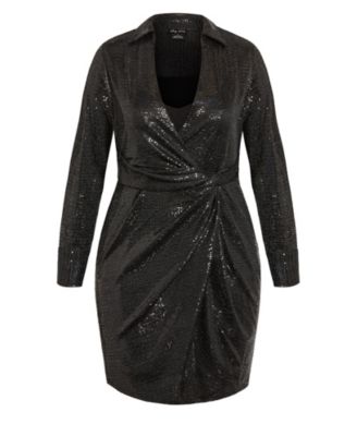 Plus Size Sequin Glow Dress