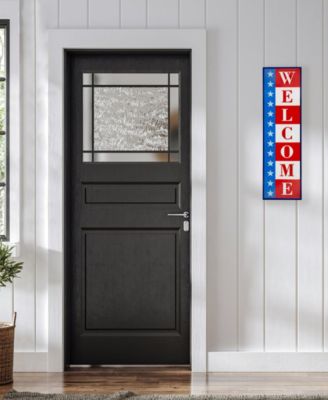 Americana Welcome Metal Wall Sign, 40"